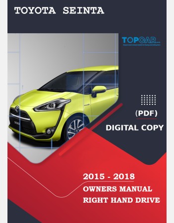 toyota sienta 2015 2016 2017 and 2018 owners manual